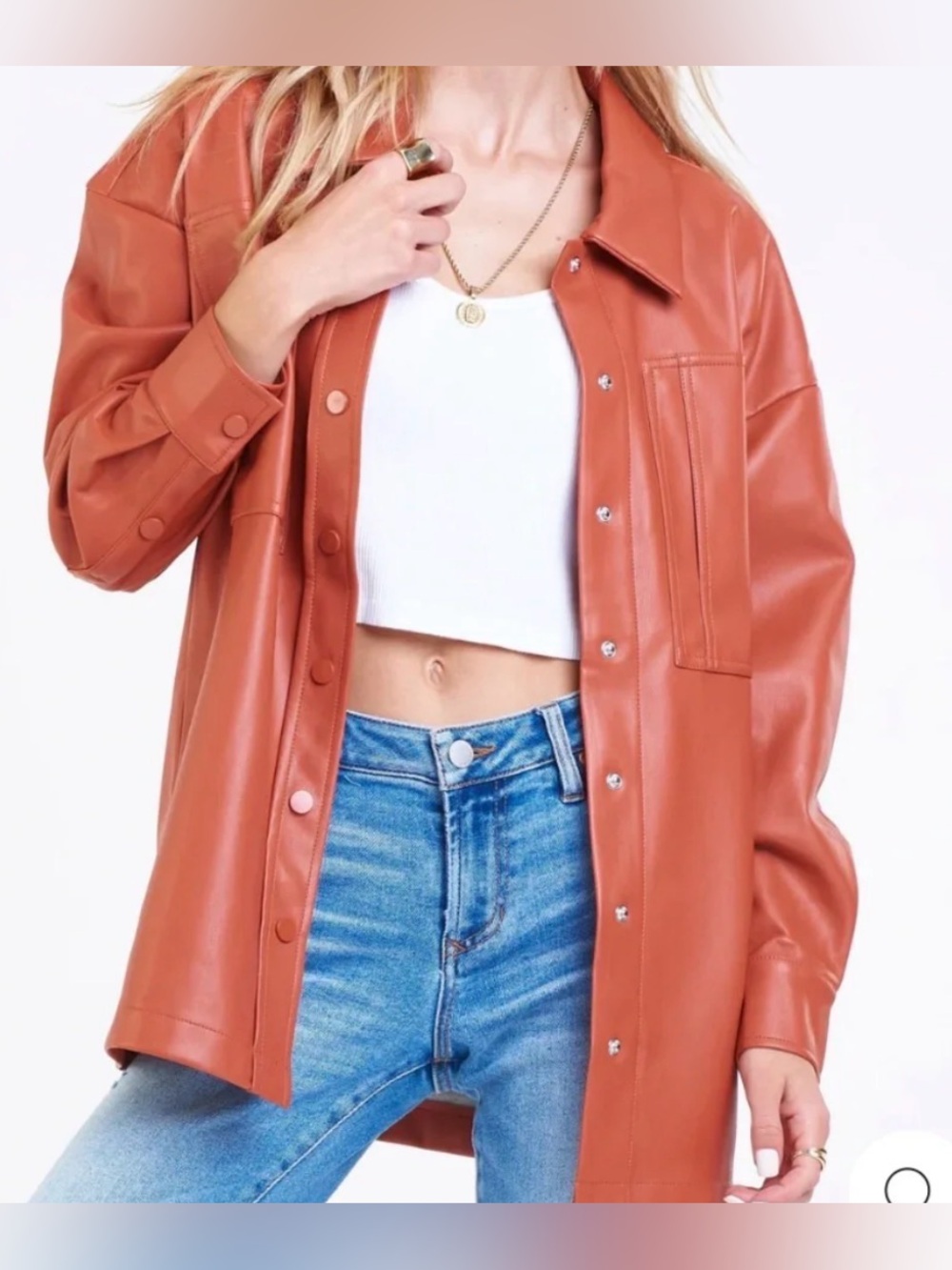 Dear John Yara shirt jacket coat vegan faux leather